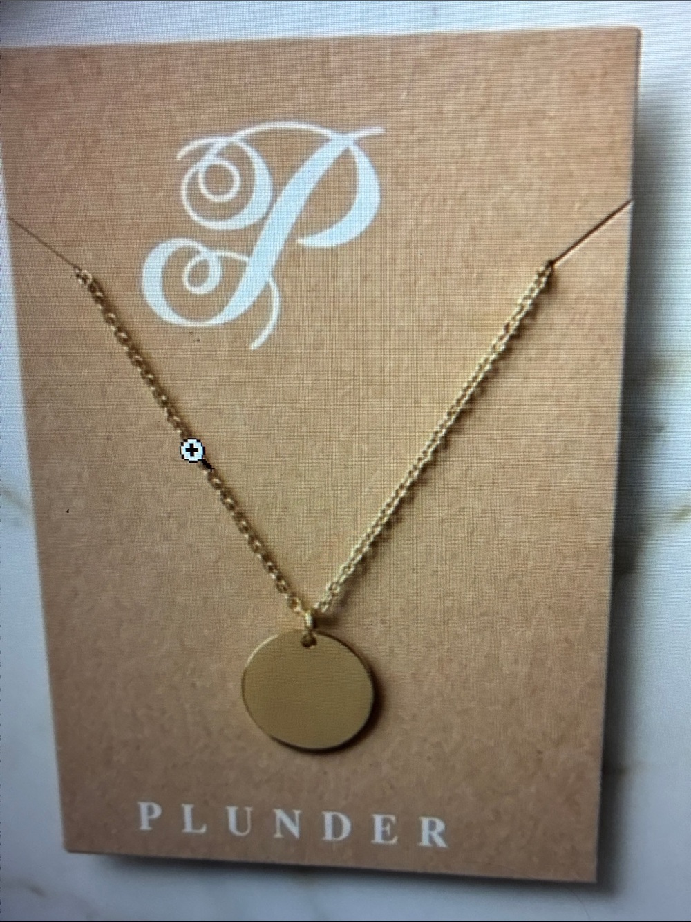 Plunder Gold-tone Disc Necklace